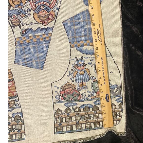 Vintage Cut & Sew vest pattern THICK Tapestry fabric Angels Children Grannycore - Picture 6 of 11